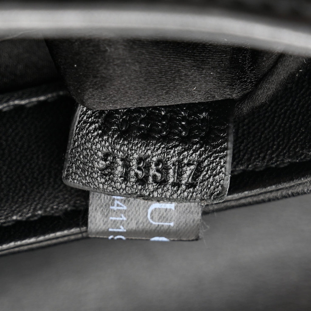 Gucci Nappa Vertical Matelasse Small Maxi Horsebit Chain Shoulder Bag Black