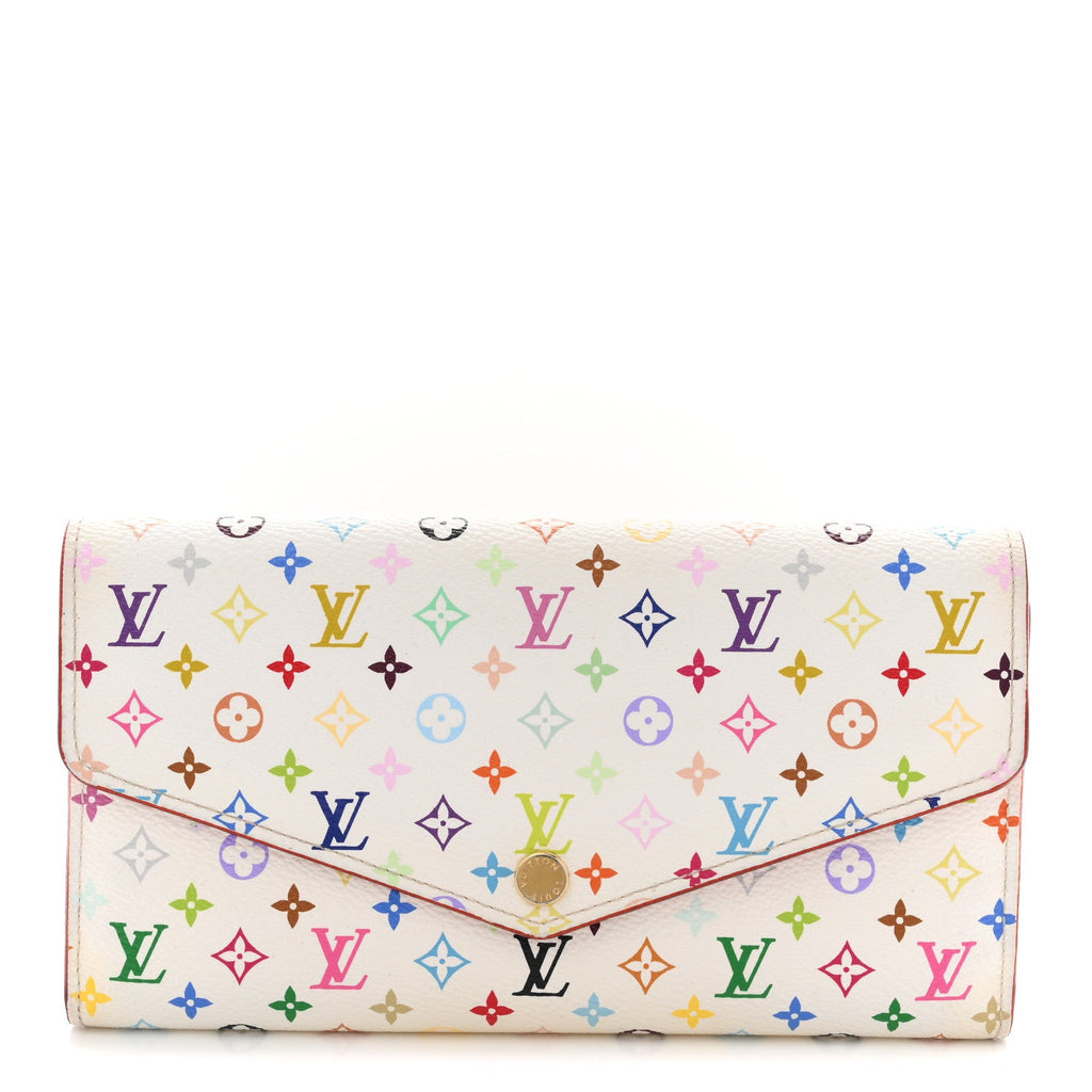 Louis Vuitton Monogram Multicolor Sarah Wallet NM White Litchi