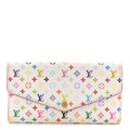 Louis Vuitton Monogram Multicolor Sarah Wallet NM White Litchi