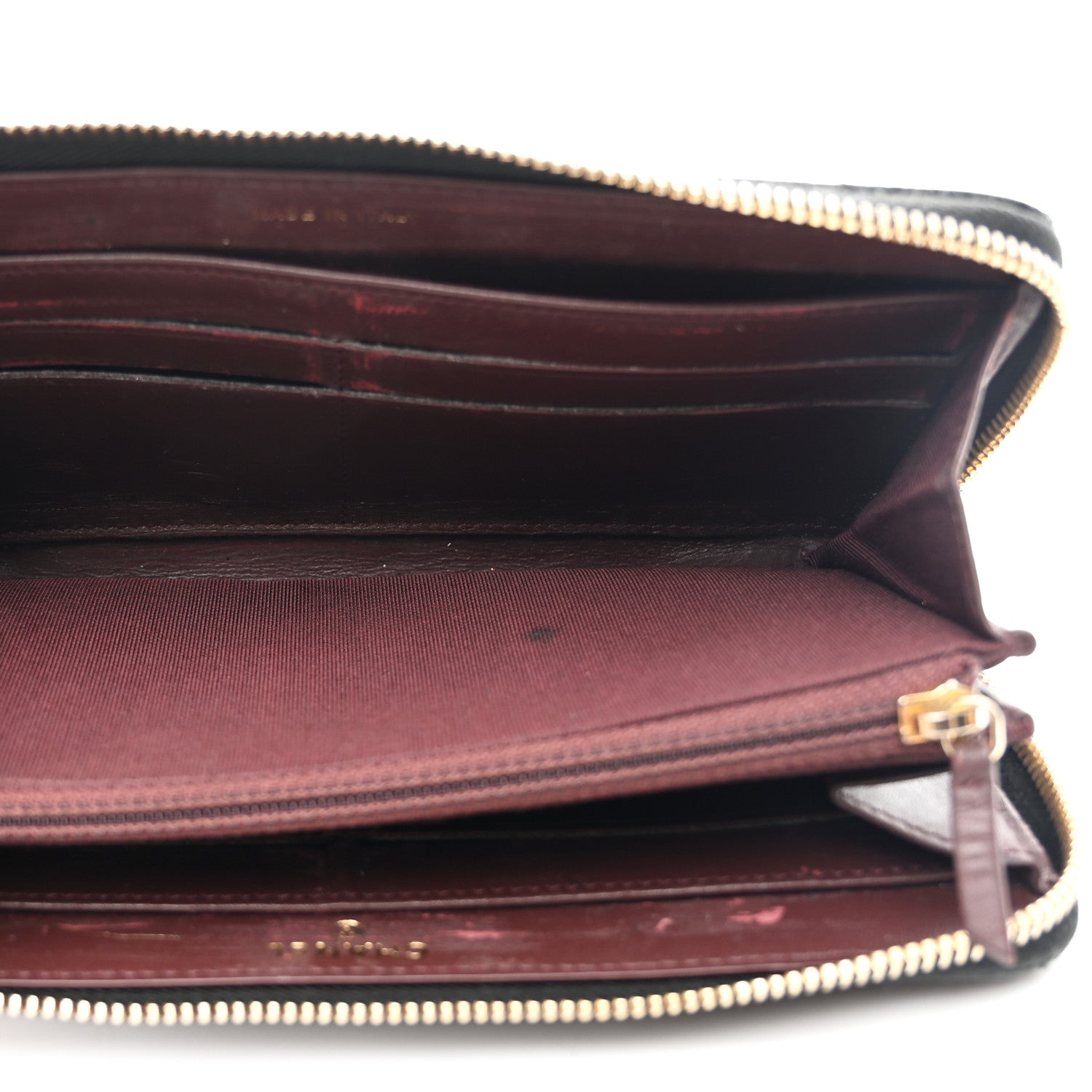 Caviar Quilted Large Gusset Zip Around Wallet Black