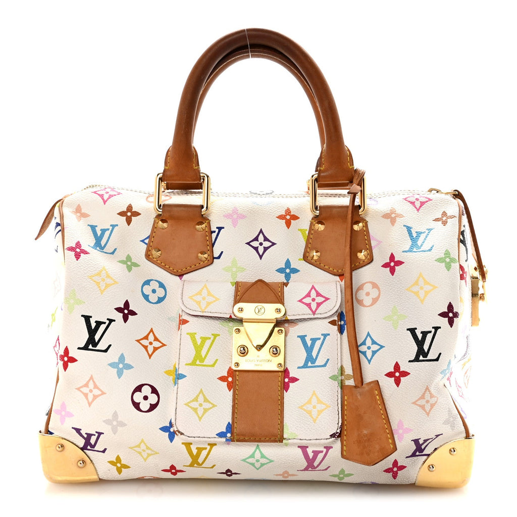 Louis Vuitton Monogram Multicolor Speedy 30 White