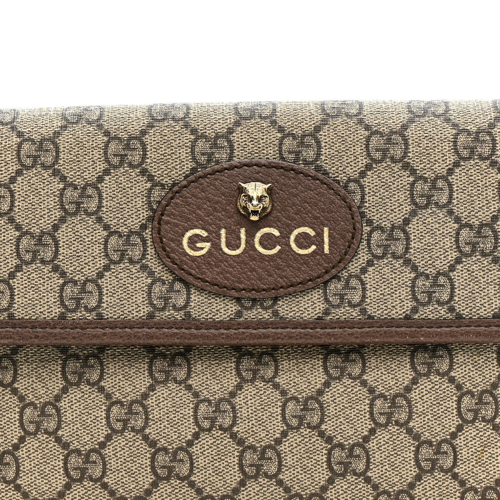 Gucci GG Supreme Monogram Neo Vintage Web Belt Bag Brown