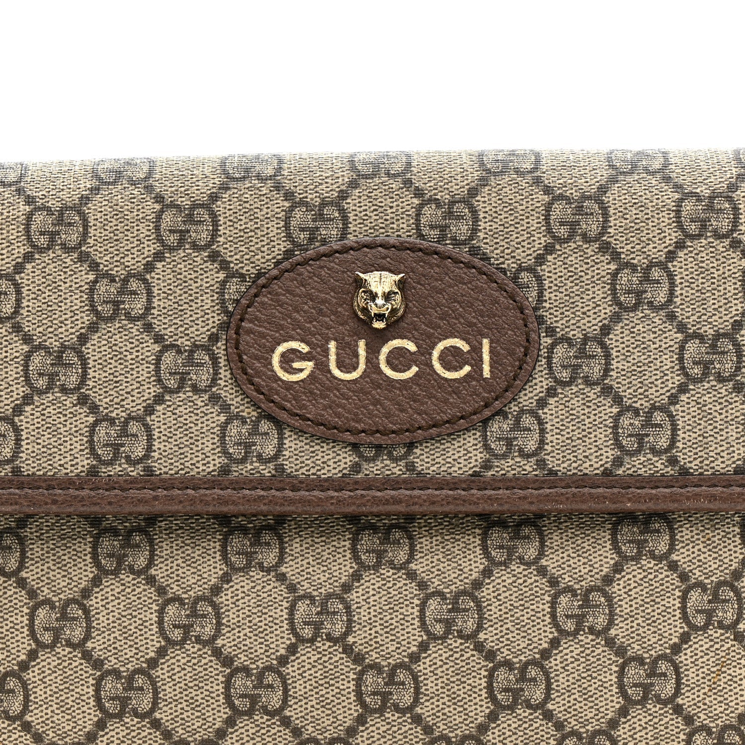 Gucci GG Supreme Monogram Neo Vintage Web Belt Bag Brown