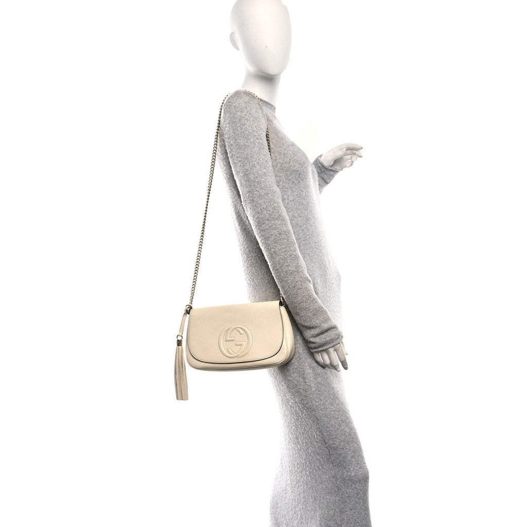 Gucci Cellarius Calfskin Medium Soho Flap Crossbody Ivoire