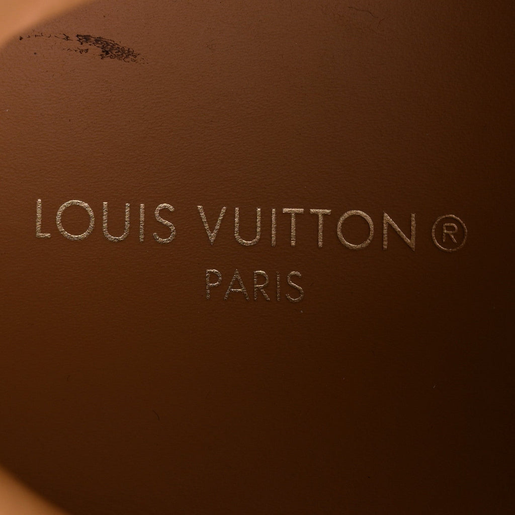 Louis Vuitton Grained Calfskin Embossed Monogram Mens Beverly Hills Sneakers 8.5 White