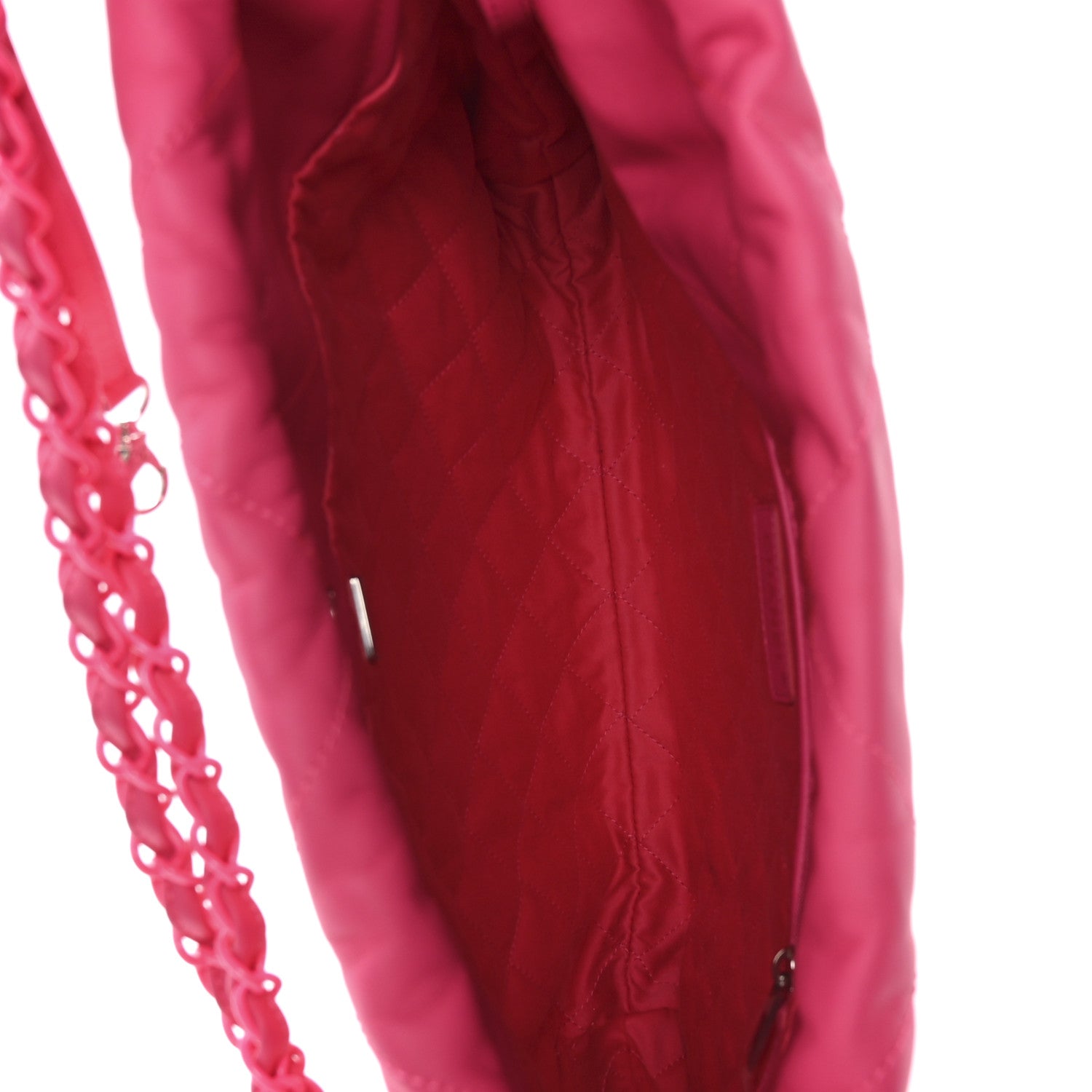 Chanel Matte Calfskin Quilted Monochrome Small Chanel 22 Fuchsia