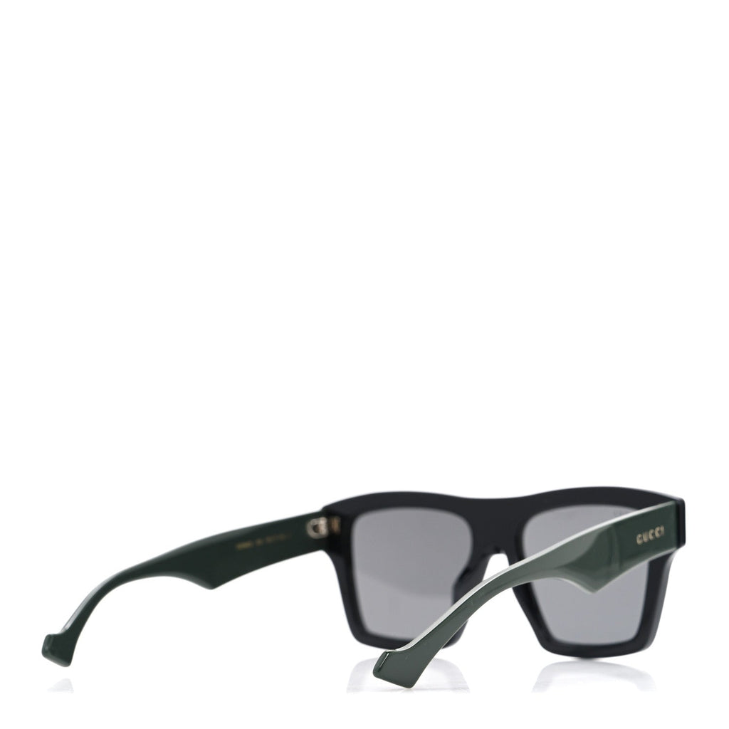 Gucci Acetate Rectangle Sunglasses GG0962S Black Khaki