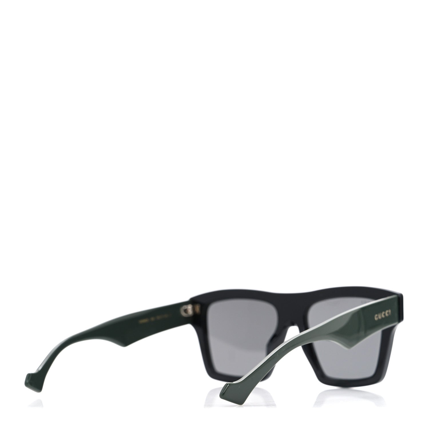 Gucci Acetate Rectangle Sunglasses GG0962S Black Khaki