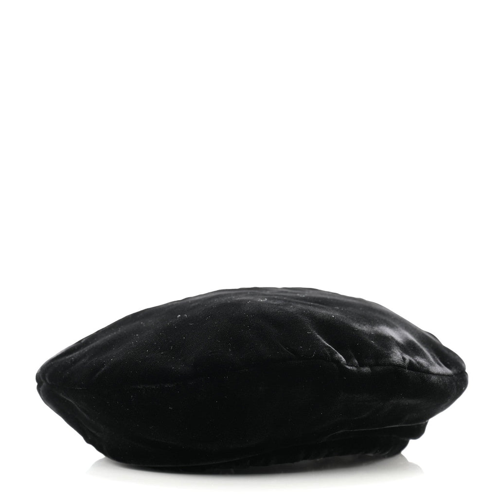 Chanel Velvet Beret Hat S Black