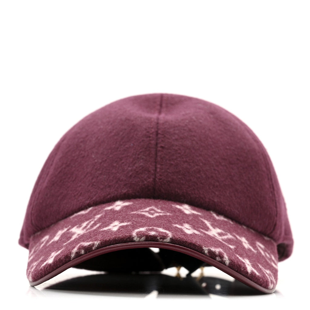 Louis Vuitton Wool Silk Monogram Endless Cap L Bordeaux