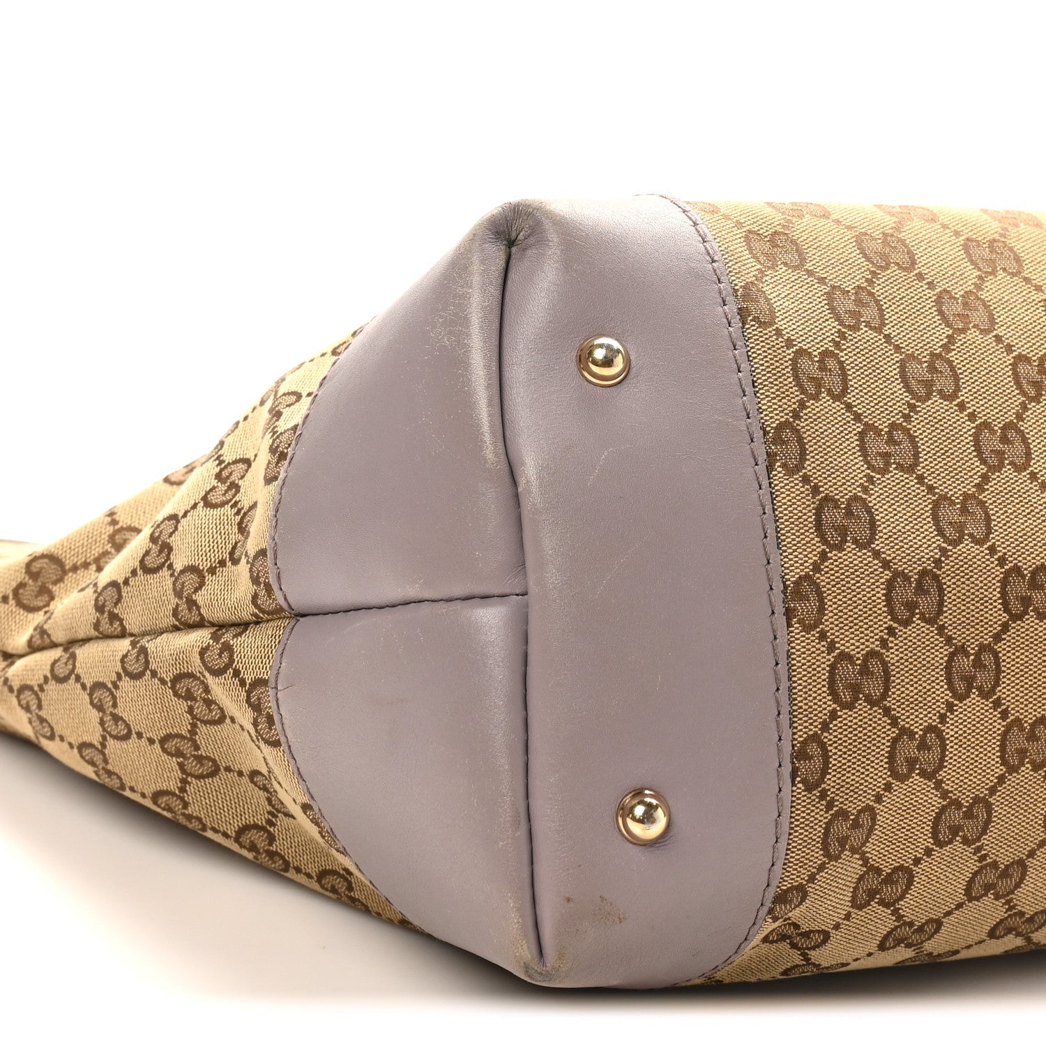 Gucci Monogram Large Heart Bit Charm Hobo Purple
