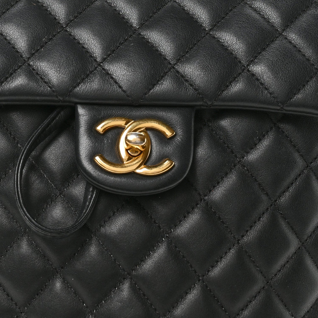 Chanel Lambskin Quilted Small Urban Spirit Backpack Black
