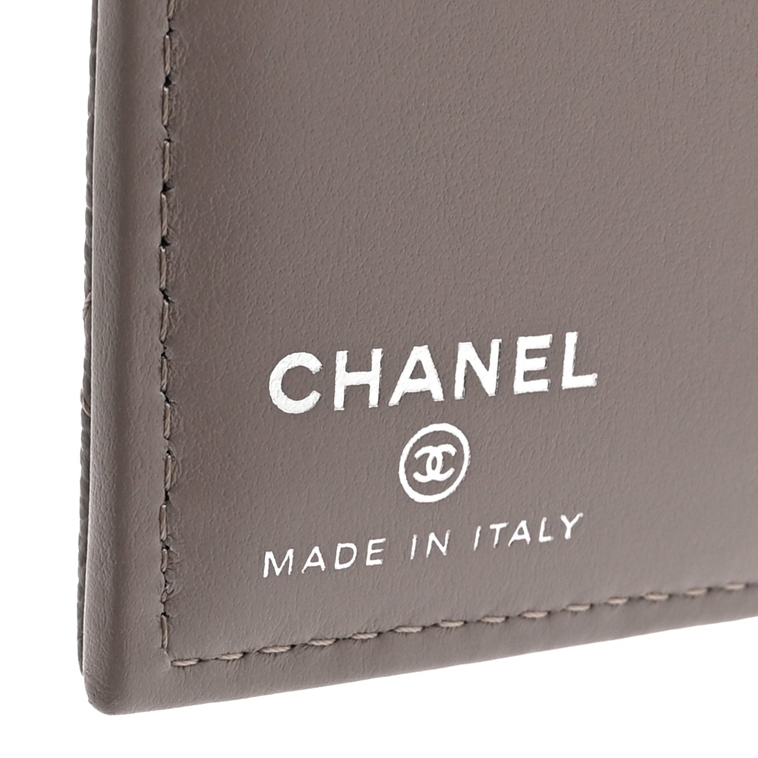 Caviar Quilted Passport Holder Grey