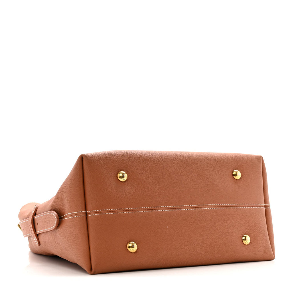 Louis Vuitton Grained Calfskin Low Key Hobo MM Cognac