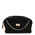 Chanel Jersey Reissue Quilted Camera Case  Black White