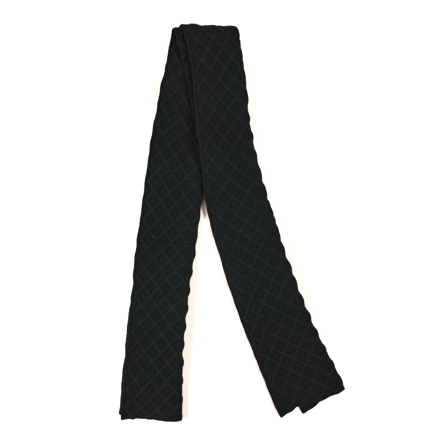 Cashmere Quilted Scarf Black