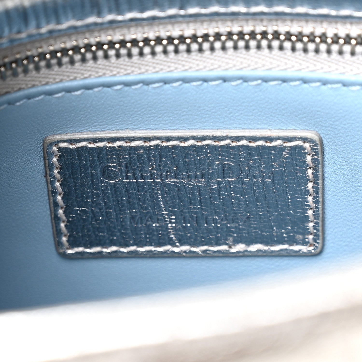 Christian Dior Metallic Grained Calfskin Cannage Small Lucky Badges My Lady Dior Silver