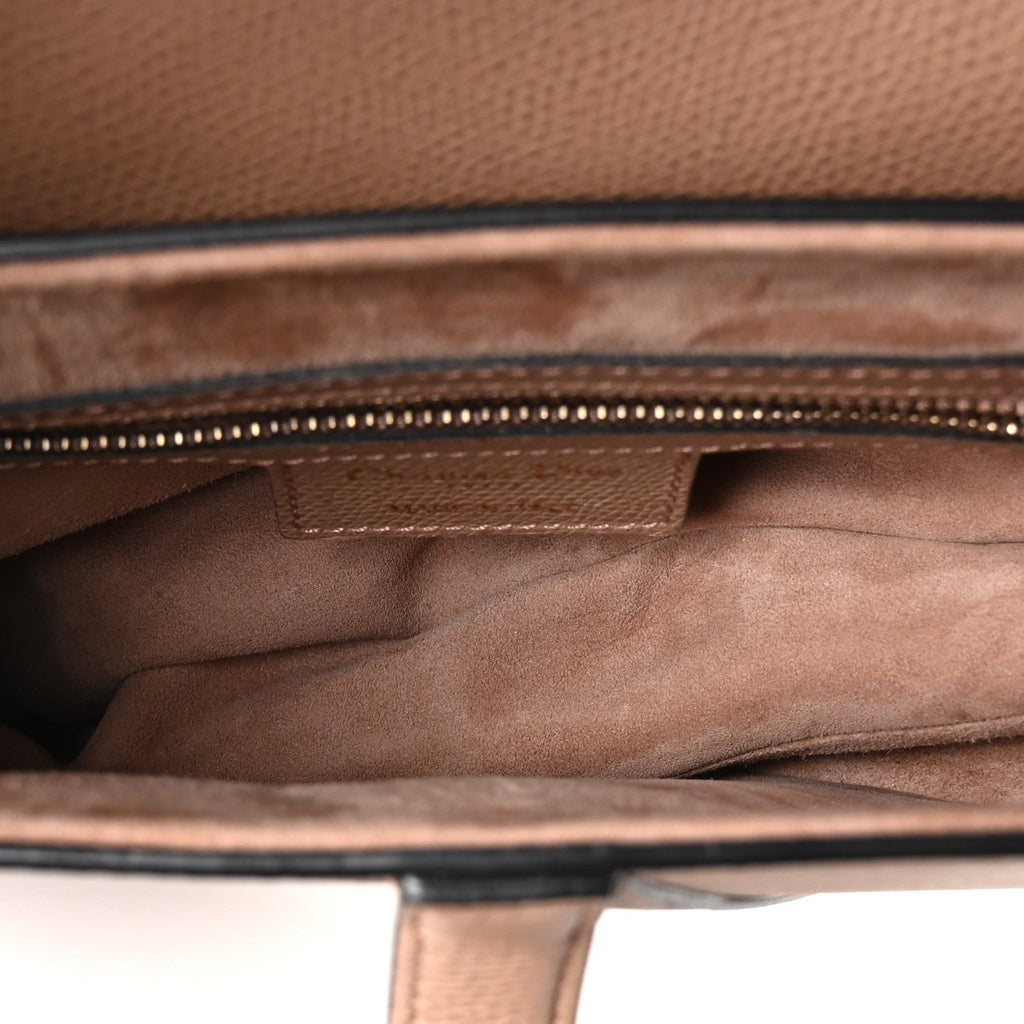 Christian Dior Grained Calfskin Saddle Bag Fard