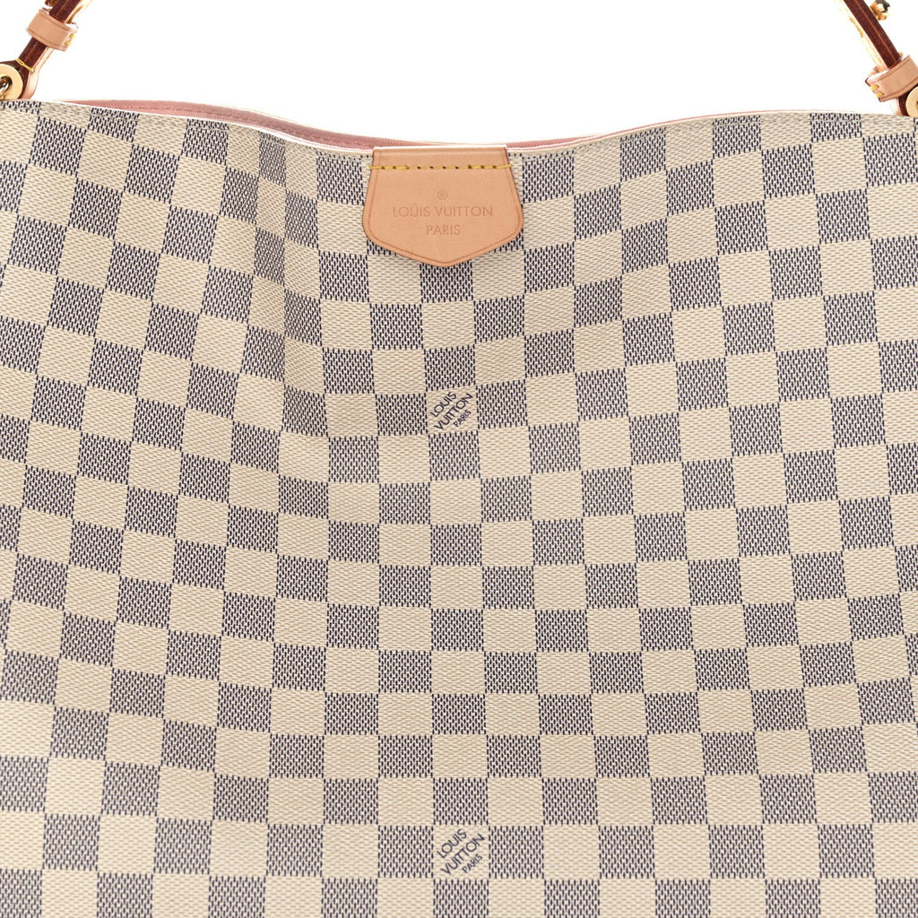 Louis Vuitton Damier Azur Graceful MM Rose Ballerine