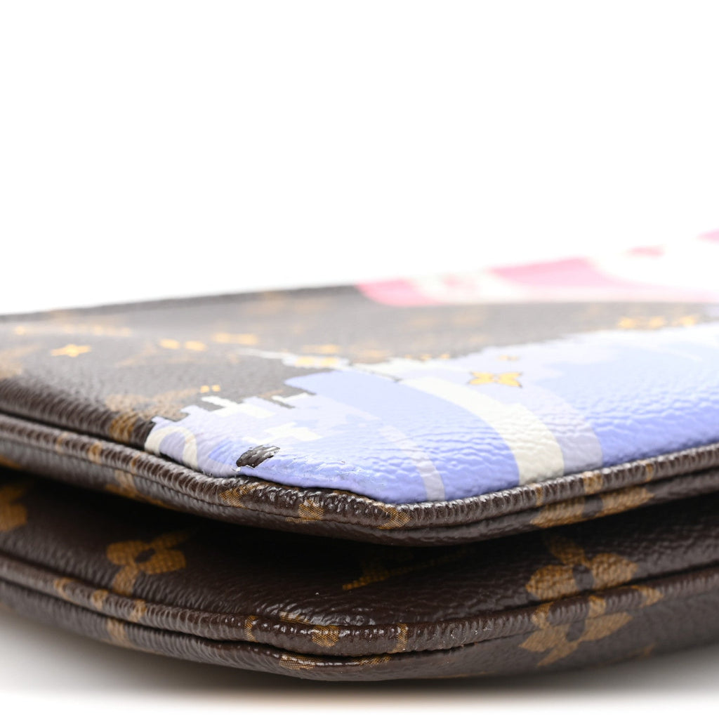 Louis Vuitton Monogram 2019 Christmas Animation Double Zip Pochette