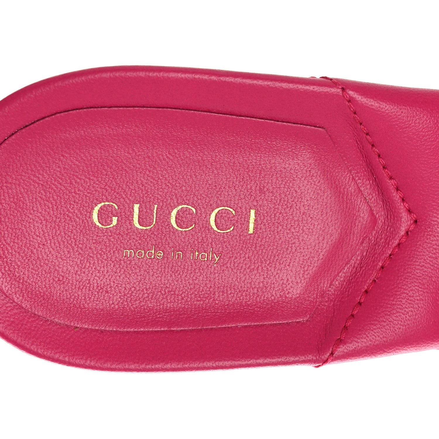 Gucci Nappa Matelasse GG Marmont 75mm Slide Sandals 41 Box Pink