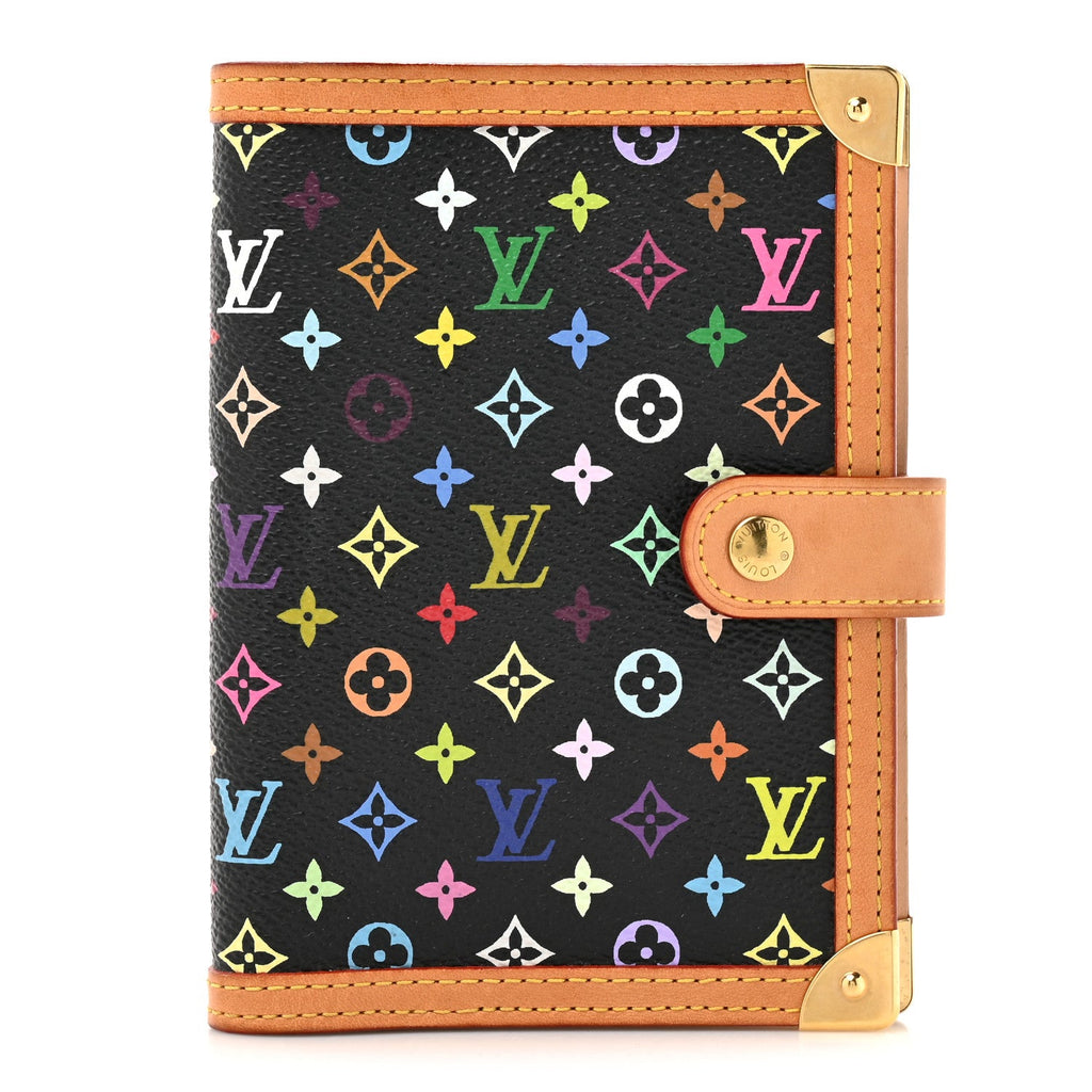 Louis Vuitton Monogram Multicolor Small Ring Agenda Cover Black
