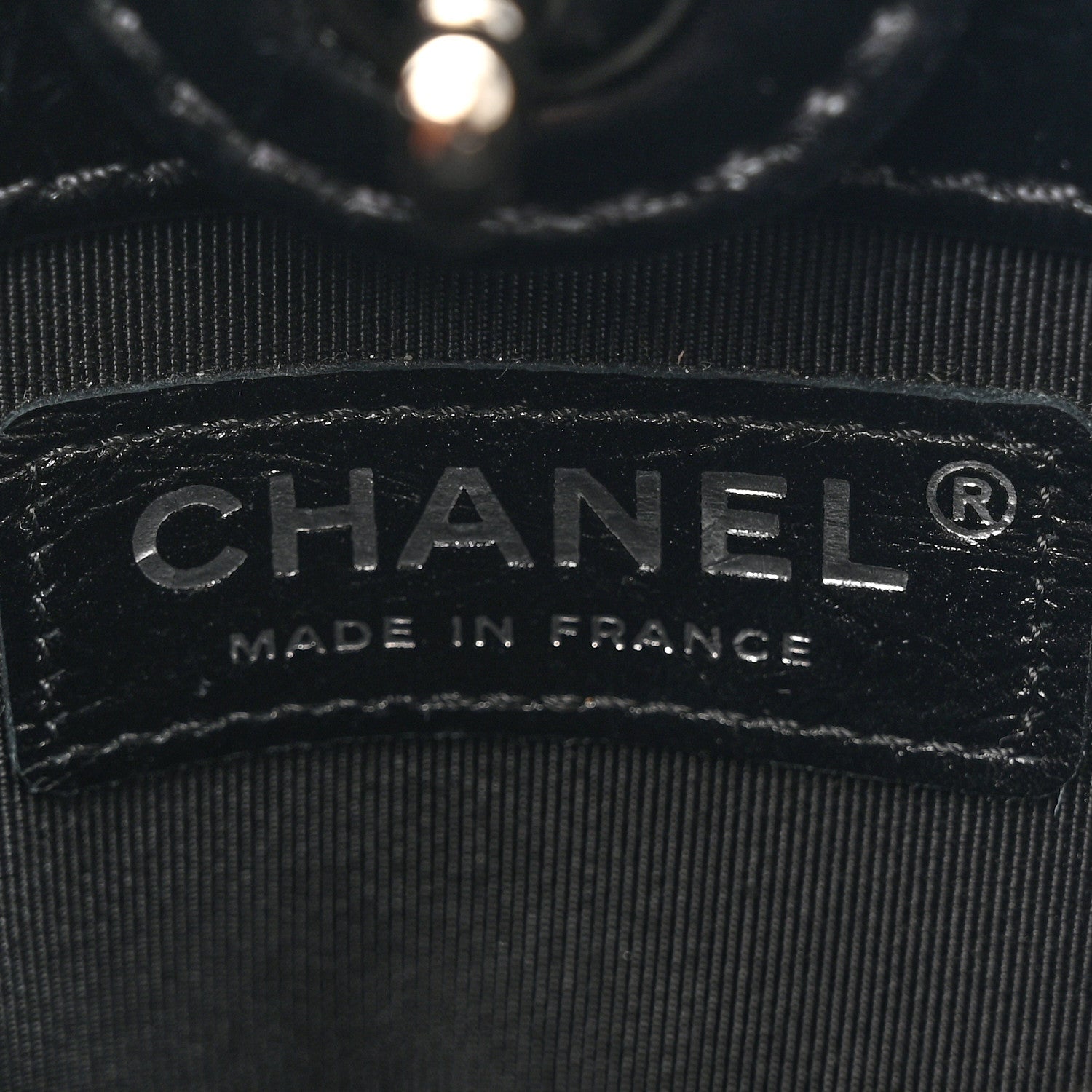 Chanel Crumpled Calfskin Quilted Chain Drawstring Bucket Bag Black
