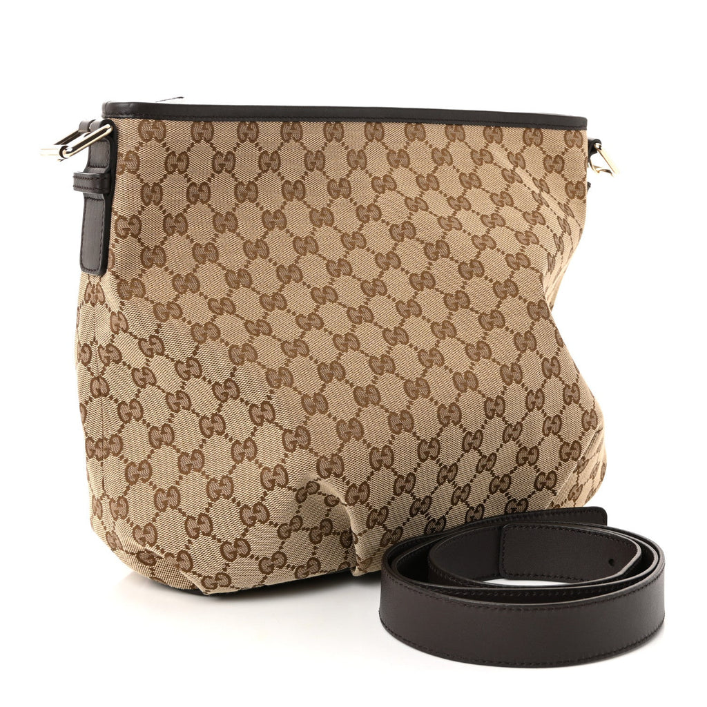 Gucci Monogram Messenger Bag Dark Brown