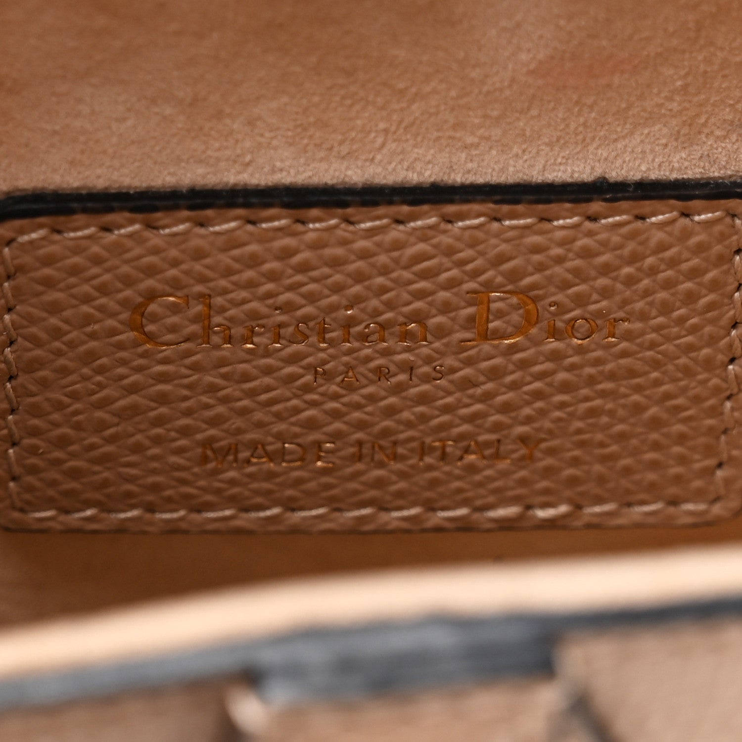 Christian Dior Grained Calfskin Mini Saddle Bag Fard