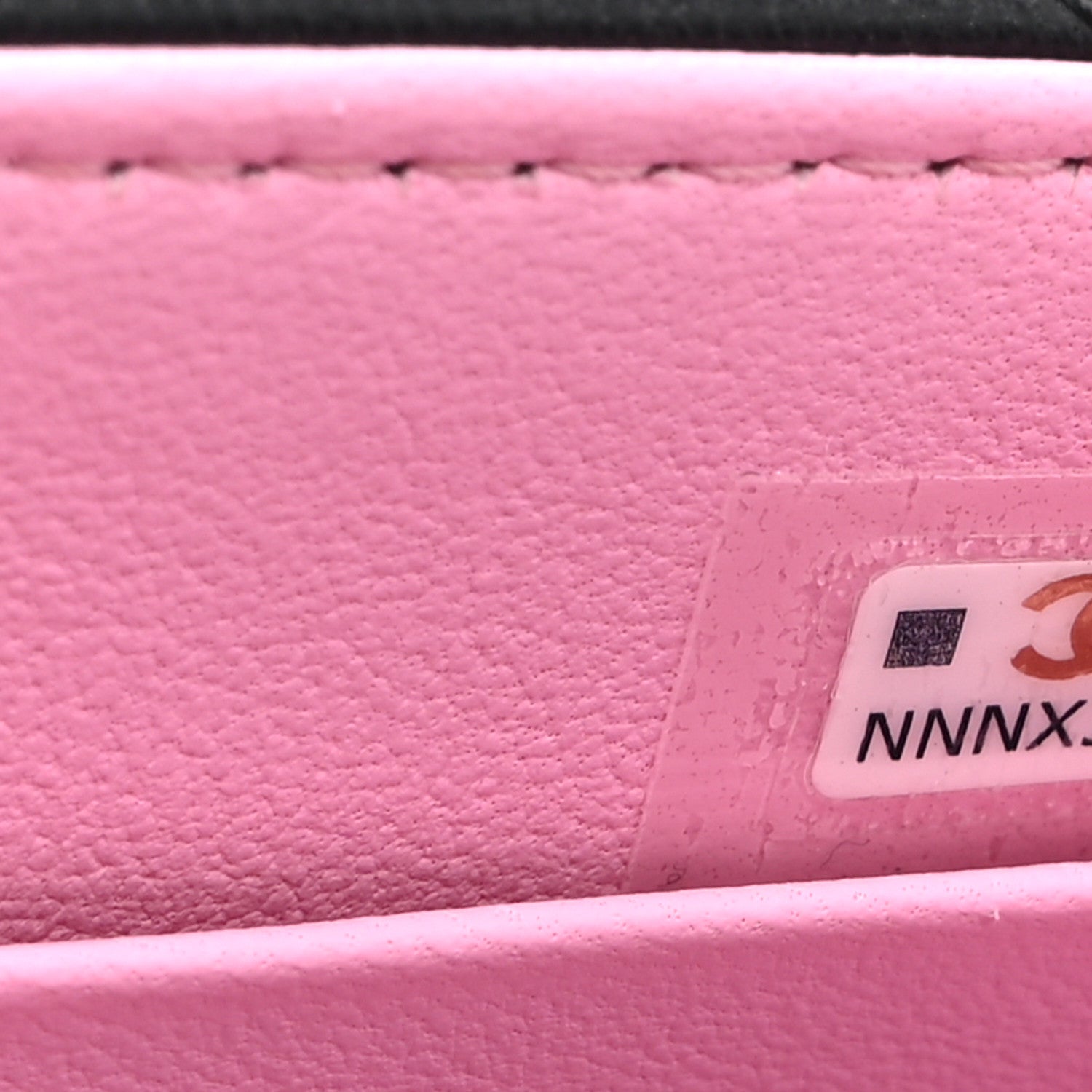 Chanel Lambskin Quilted Bi-Color Top Handle Clutch With Chain Black Pink