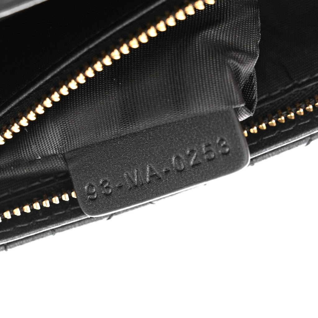Christian Dior Lambskin Cannage Chain My Dior Daily Chain Pouch Black