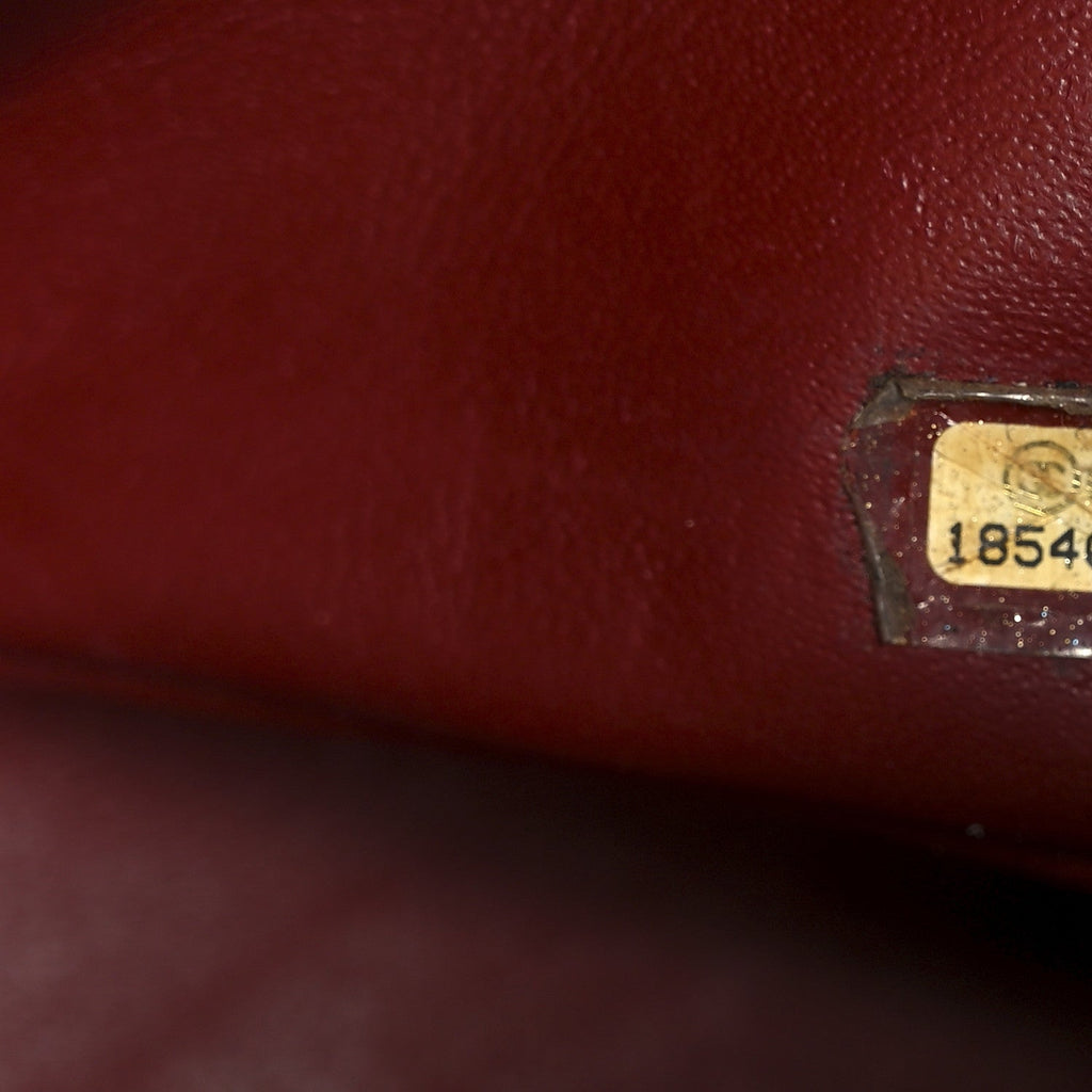 Chanel Caviar Quilted Jumbo Double Flap Dark Red