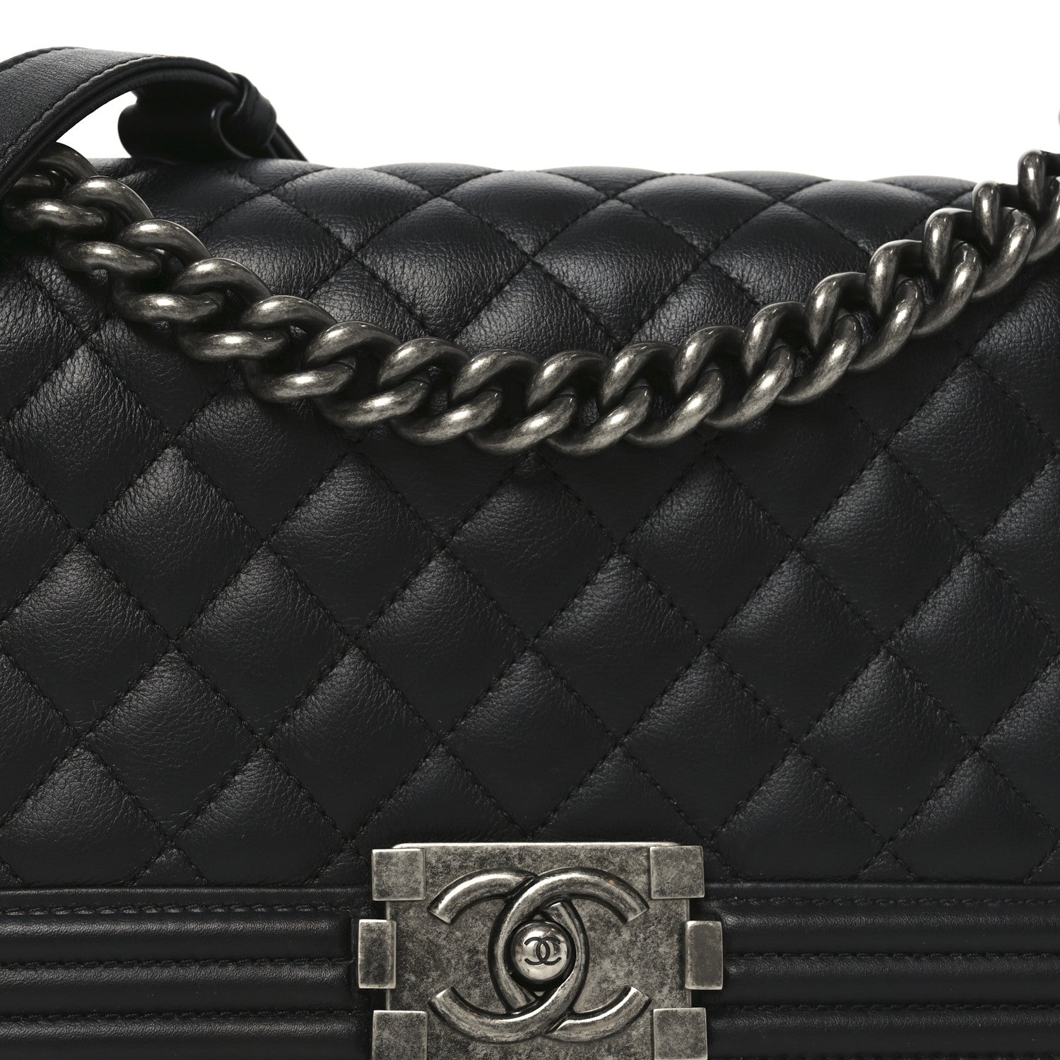 Chanel Calfskin Quilted Medium Boy Flap Black