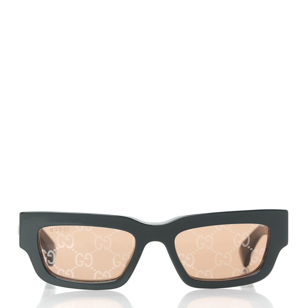 Gucci Acetate Rectangular Frame Sunglasses GG1838S Dark Grey