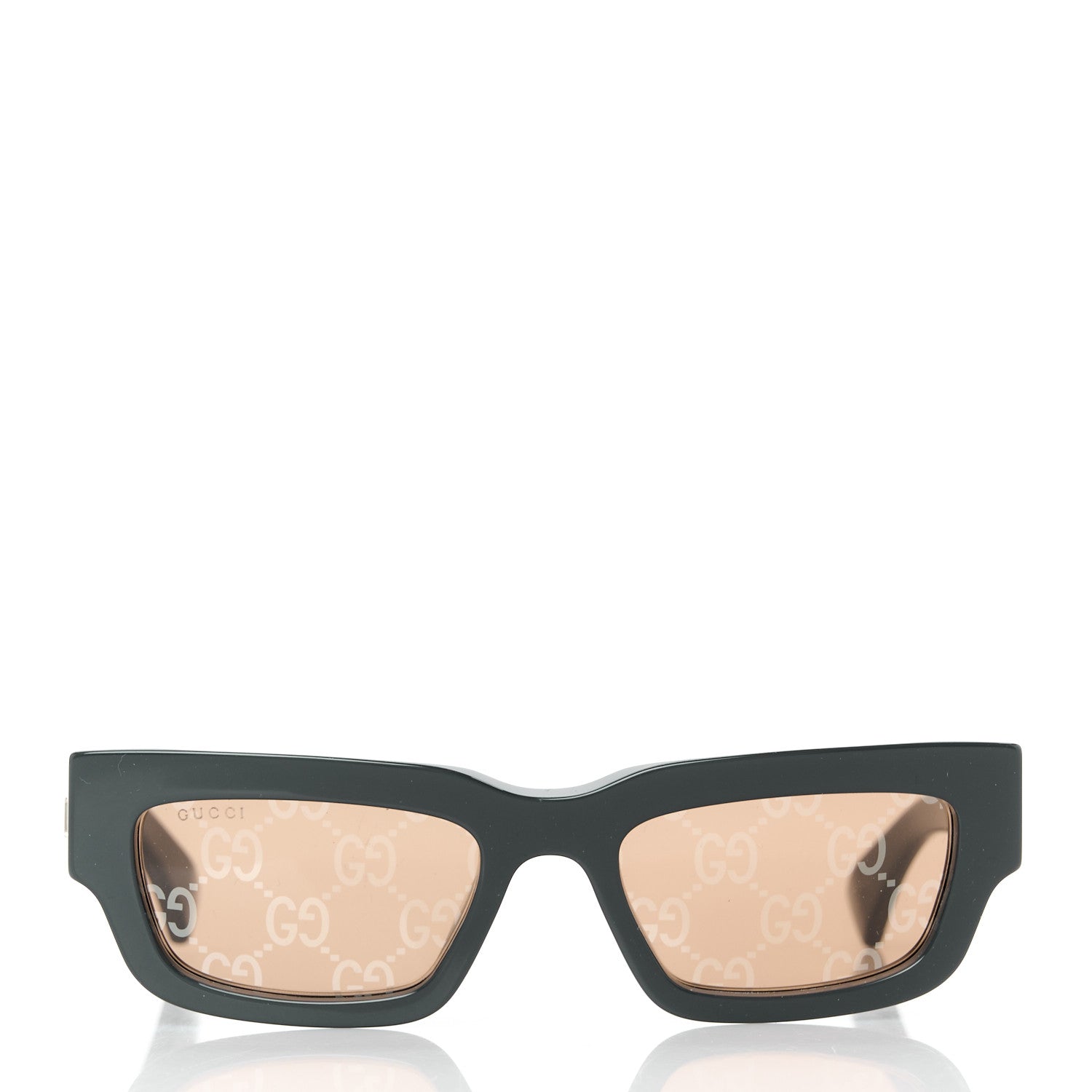 Gucci Acetate Rectangular Frame Sunglasses GG1838S Dark Grey