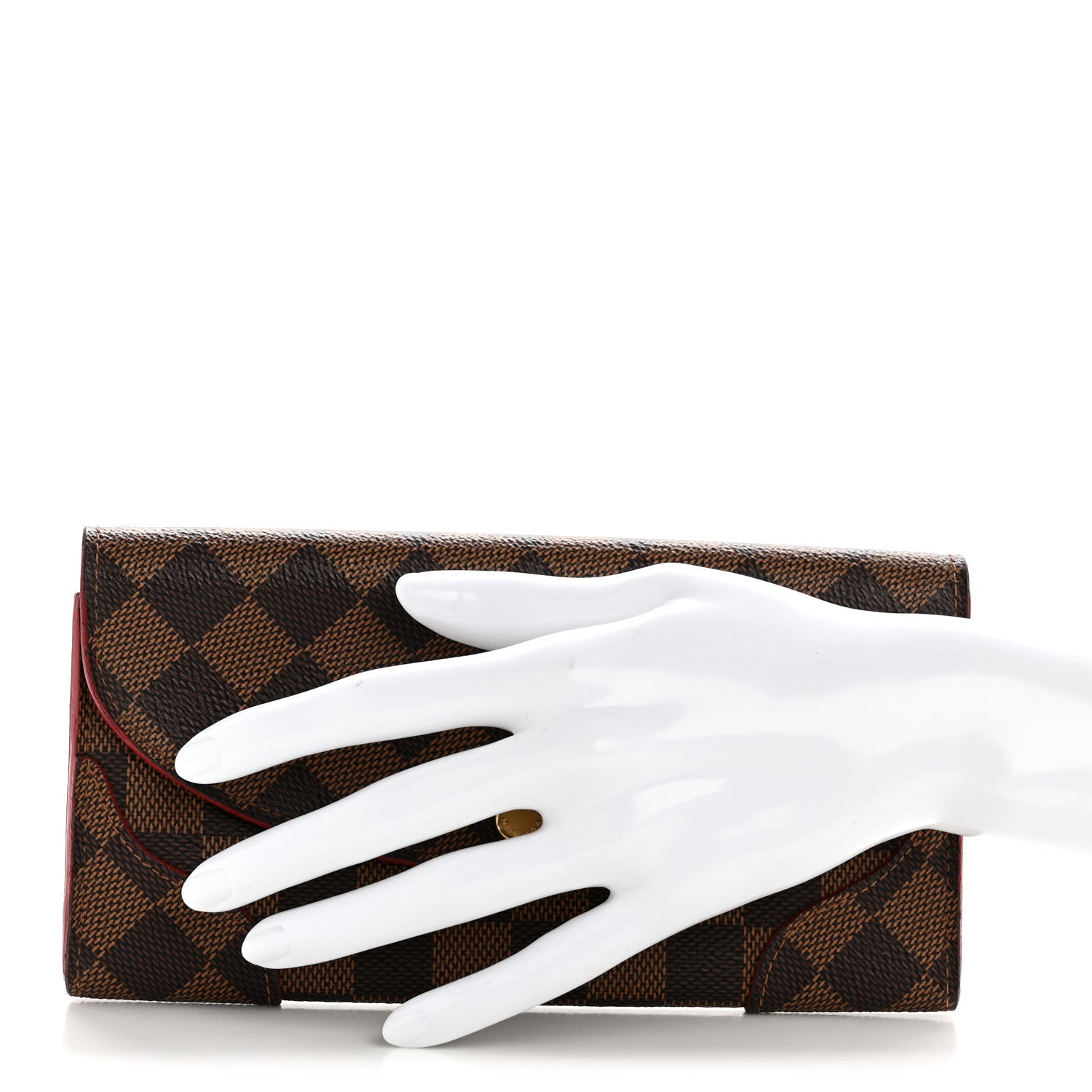 Louis Vuitton Damier Ebene Caissa Wallet Cherry