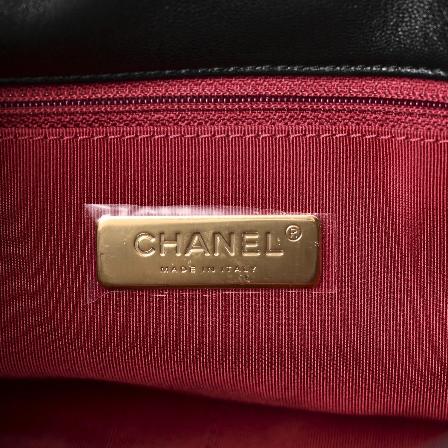 Chanel Goatskin Quilted Large Chanel 19 Flap Black