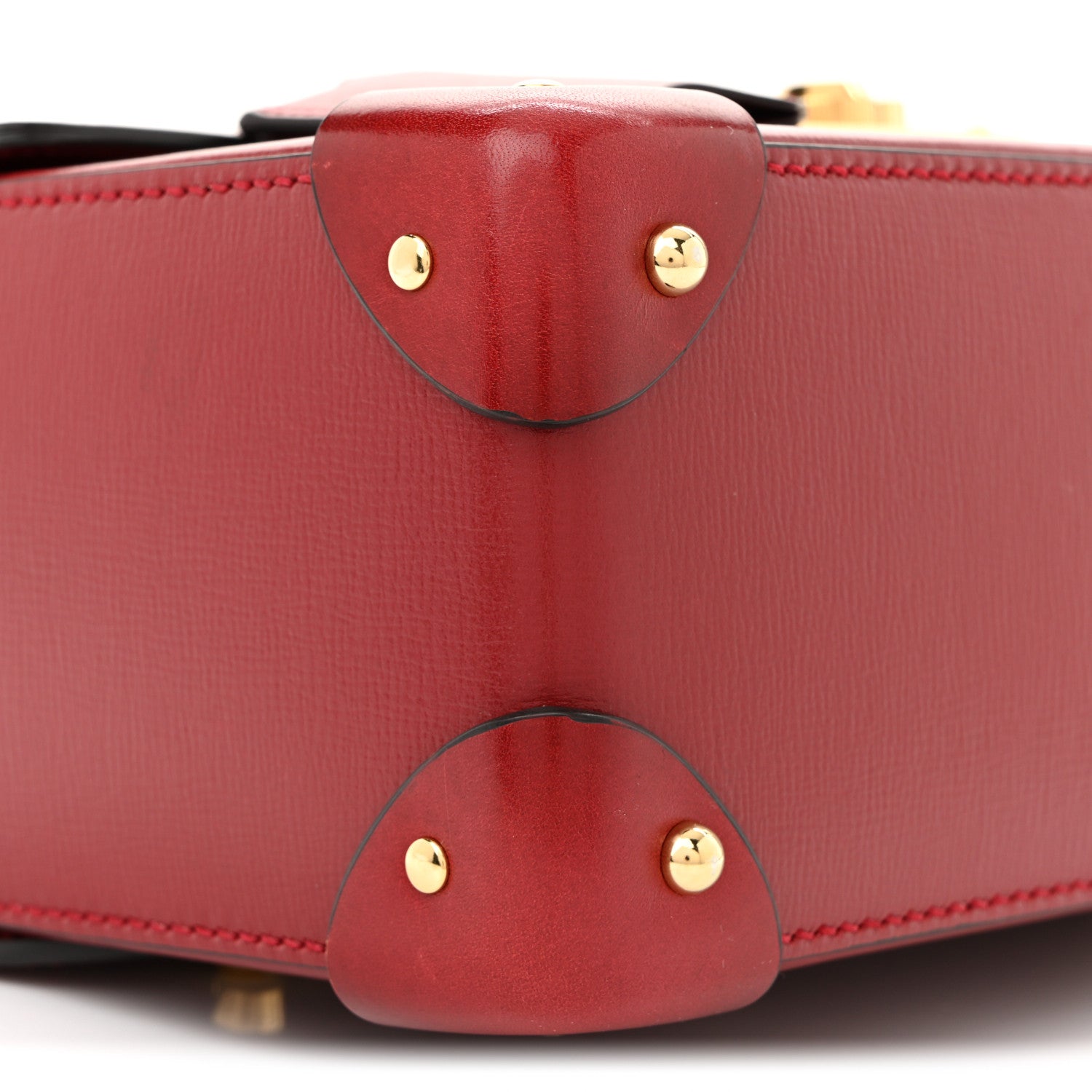 Gucci Azalea Calfskin Small Padlock Bamboo Shoulder Bag Romantic Cerise