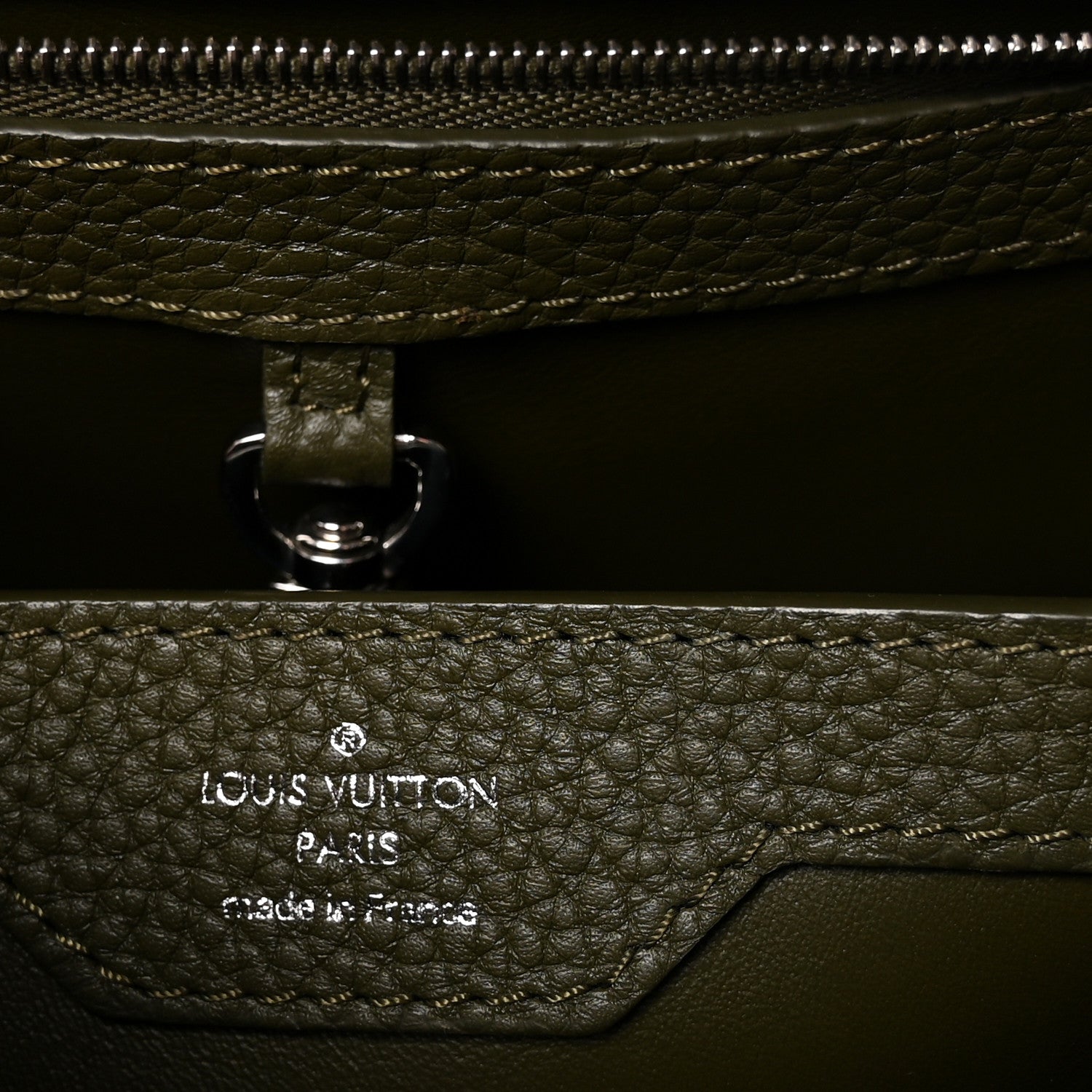 Louis Vuitton Taurillon Capucines BB Khaki