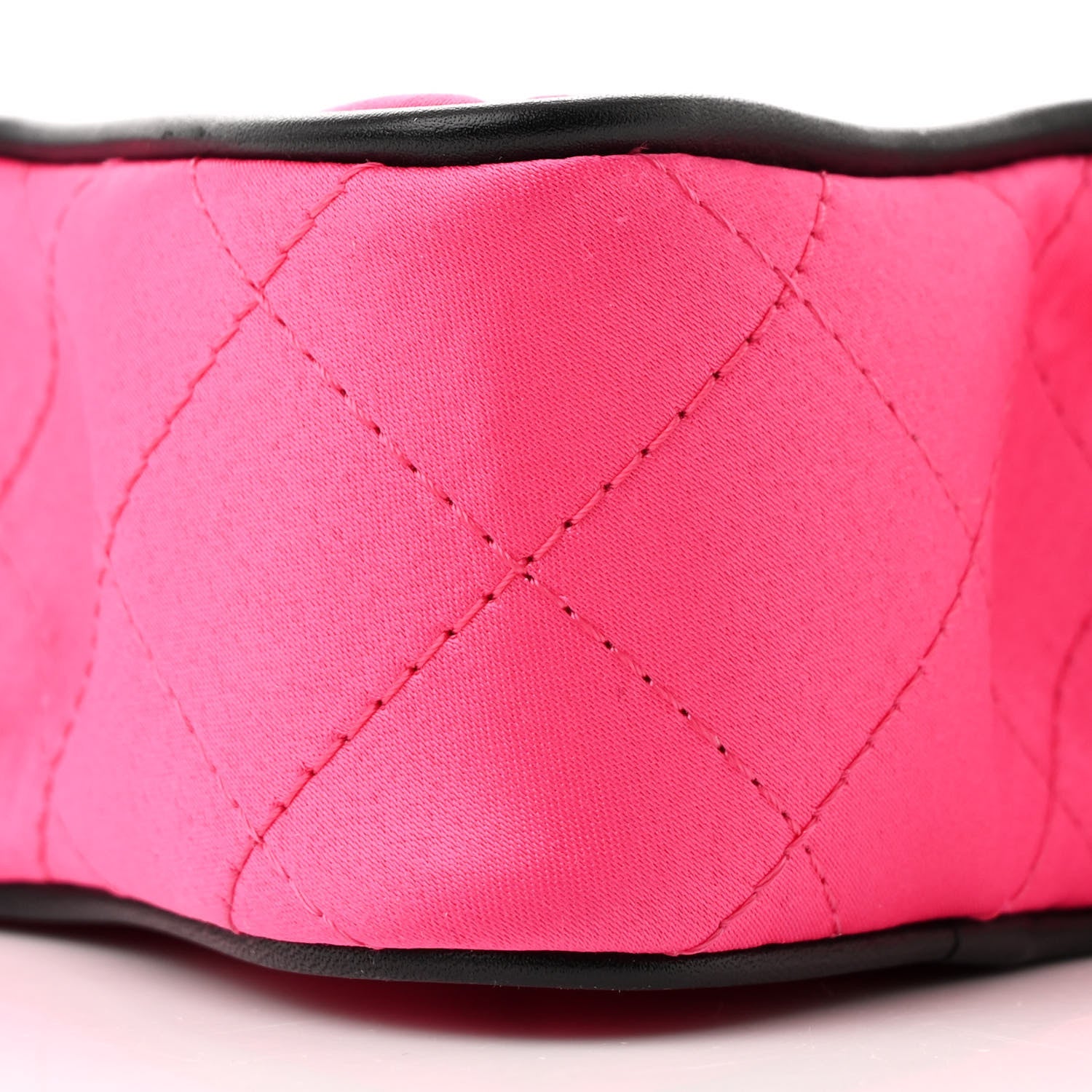 Chanel Satin Quilted Walk of Fame Star Bag Fuchsia Black