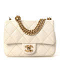 Chanel Caviar Quilted Mini Sweetheart Flap White