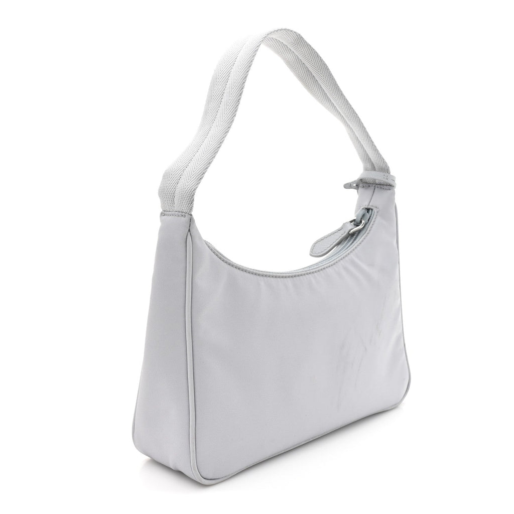 Prada Tessuto Nylon Mini Re-Edition 2000 Bag Fiordaliso