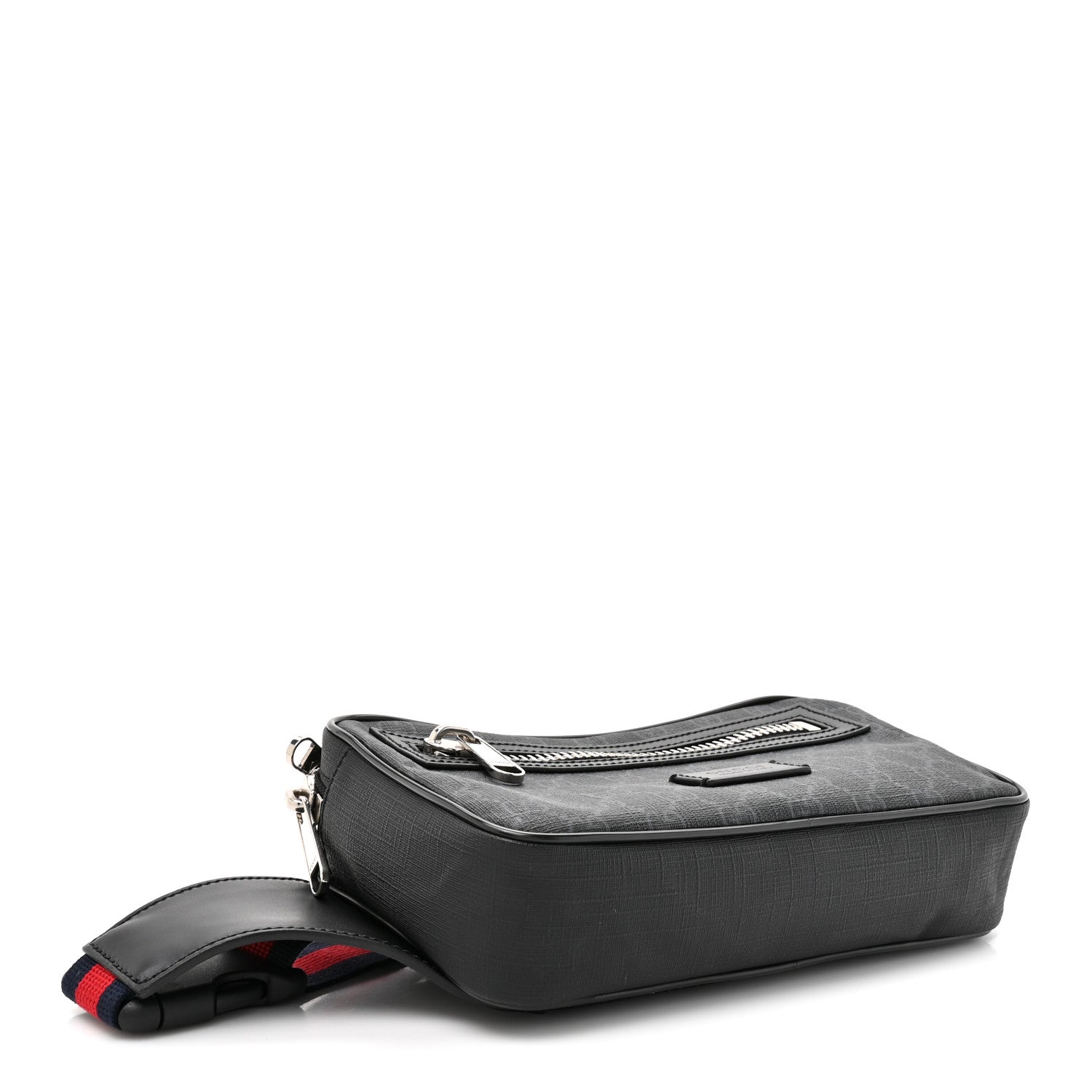 Gucci Soft GG Supreme Monogram Web Belt Bag Black Grey