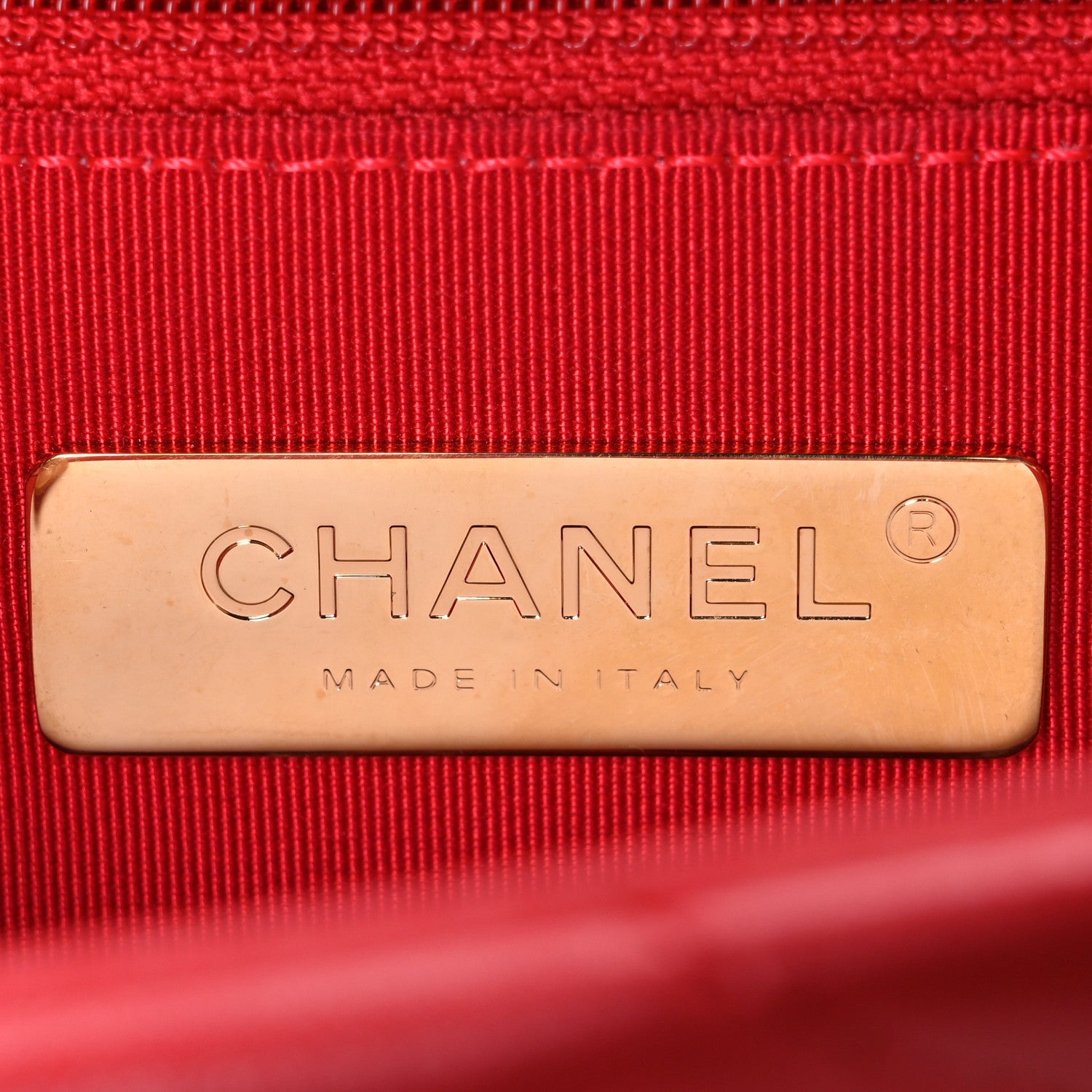 Chanel Lambskin Quilted Medium Chanel 19 Flap Red