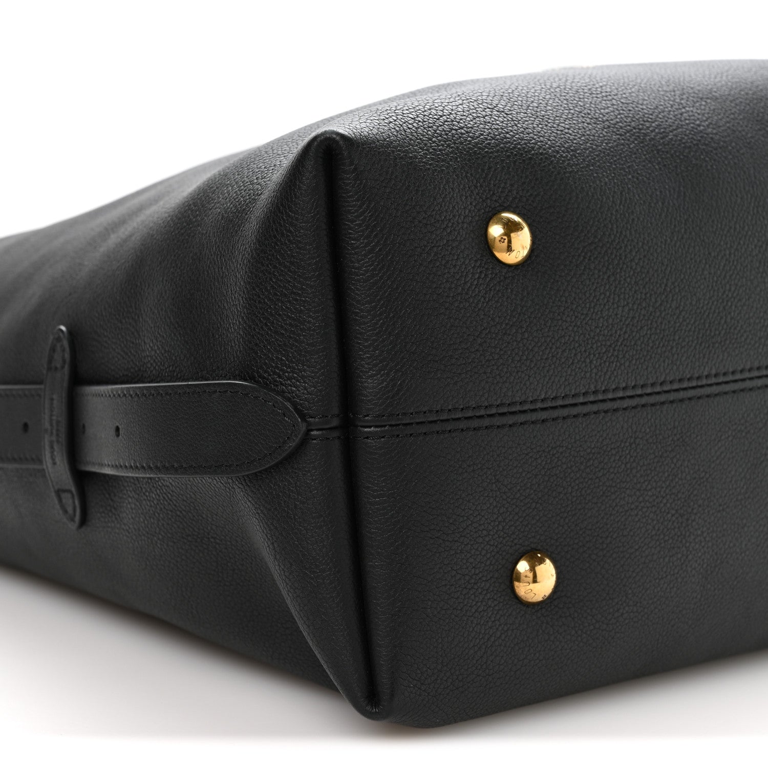 Louis Vuitton Grained Calfskin Low Key Hobo MM Black