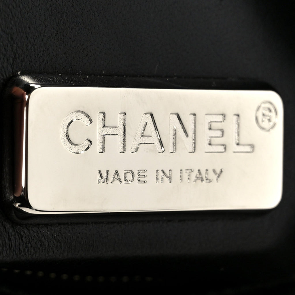 Chanel Snakeskin Patent Calfskin Small Gabrielle Hobo Black