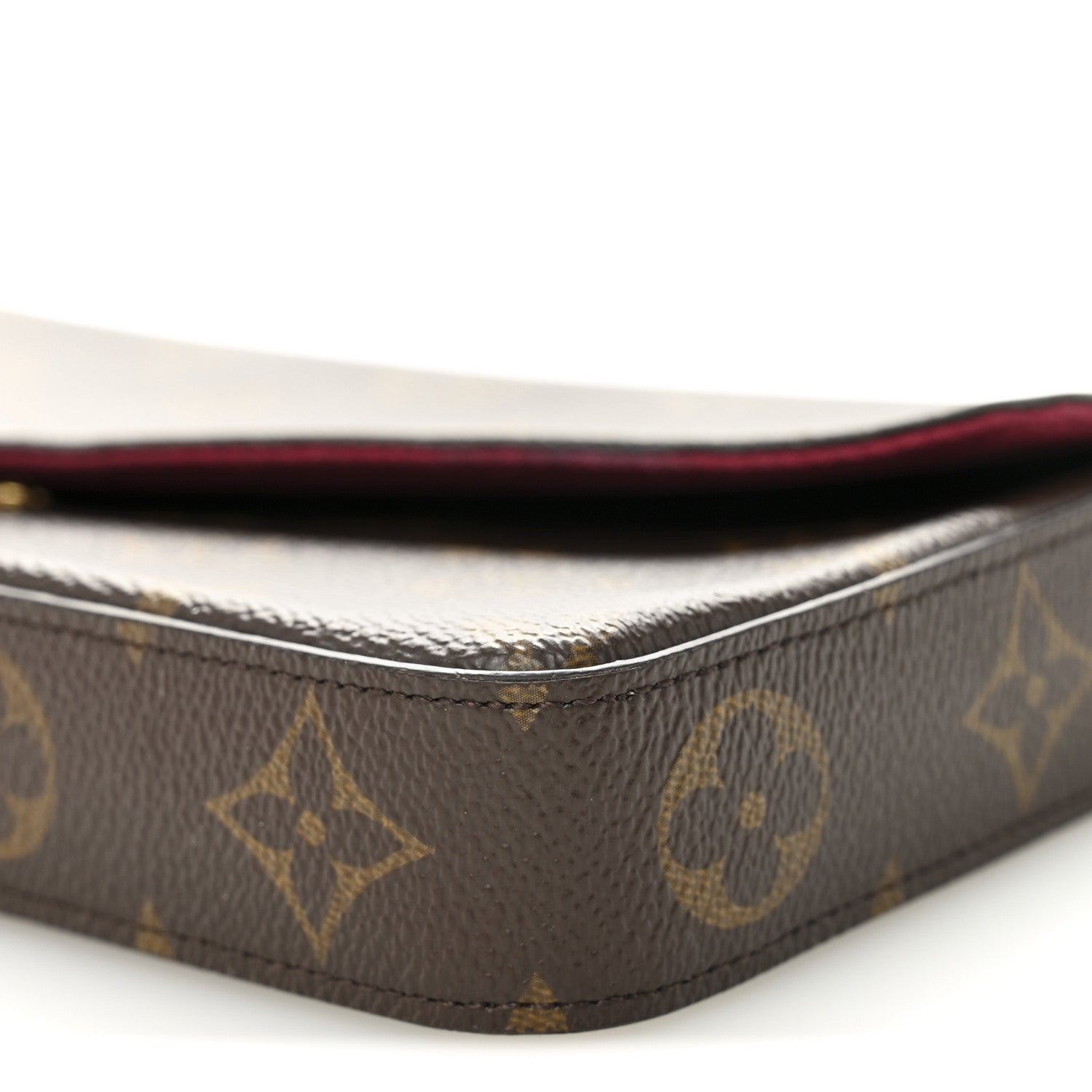 Louis Vuitton Monogram Pochette Felicie Chain Wallet Fuchsia