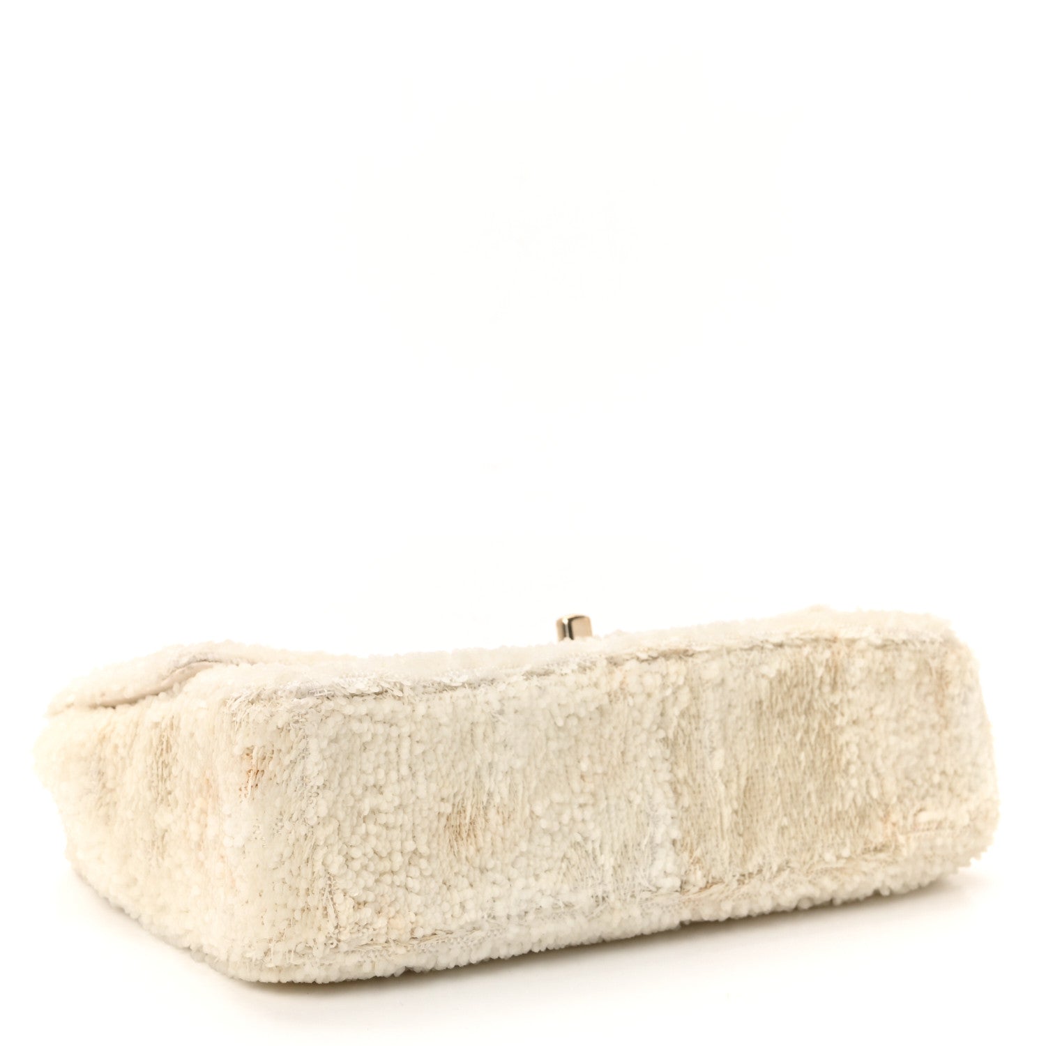 Chanel Sequin Small Single Flap White