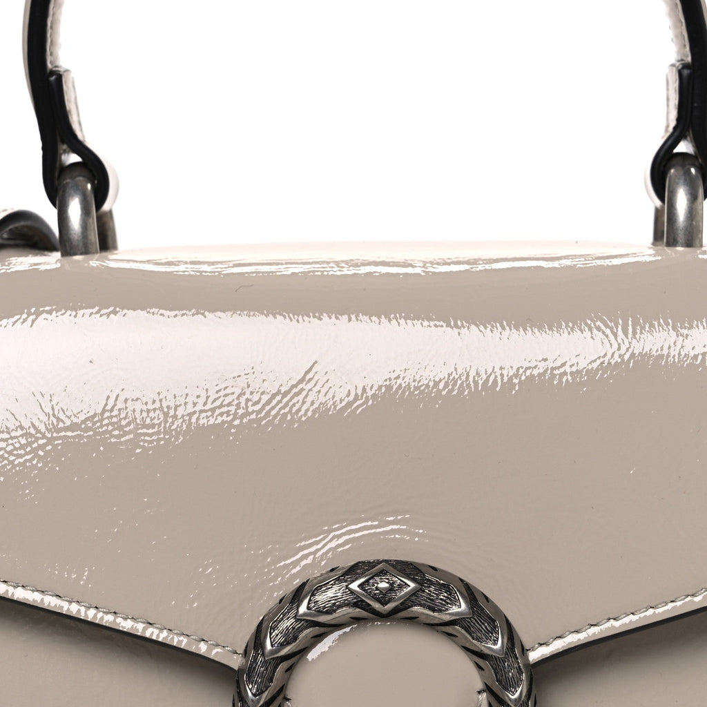 Gucci Crinkled Patent Small Dionysus Top Handle Bag Sphinx