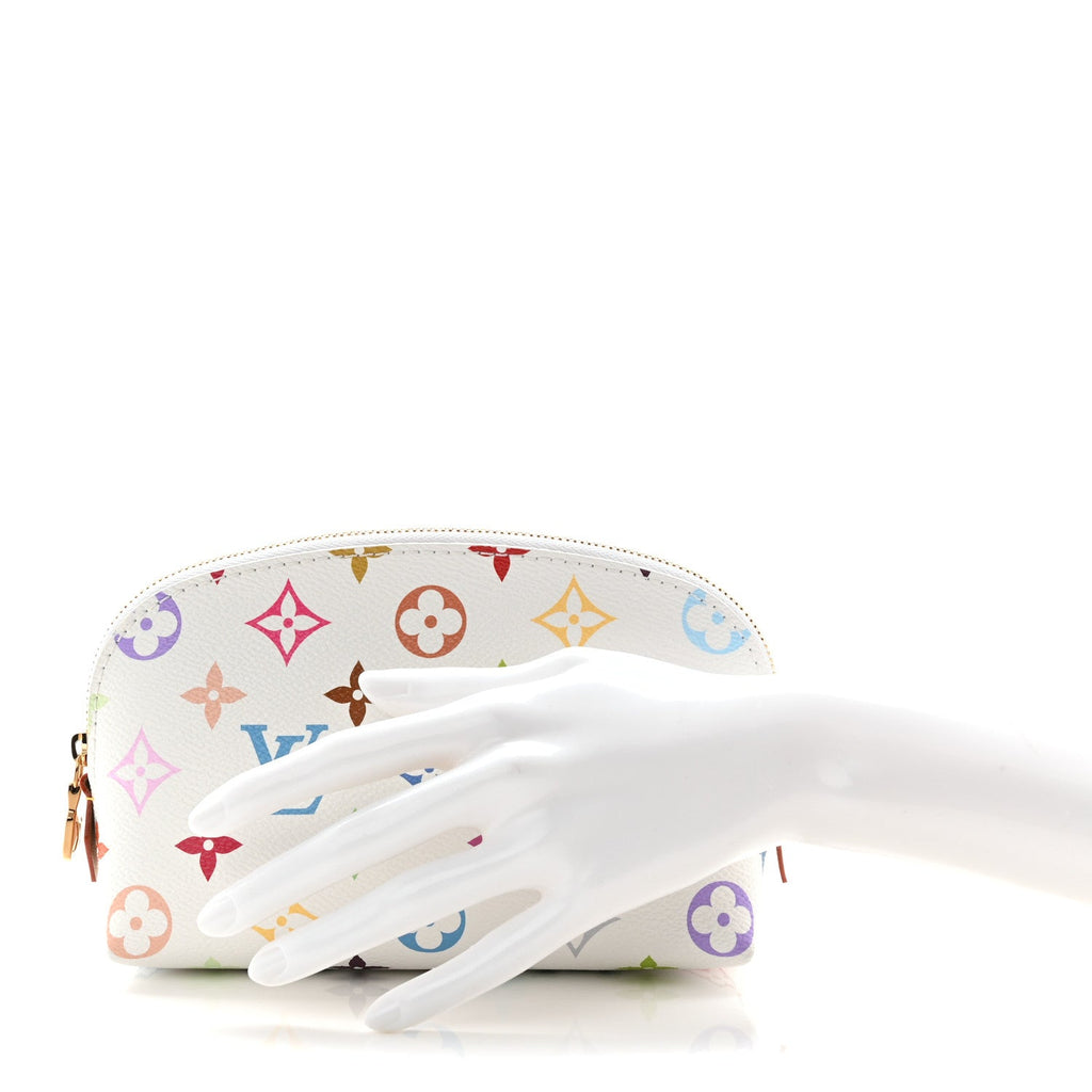 Louis Vuitton LV x TM Monogram Multicolor Cosmetic Pouch PM White